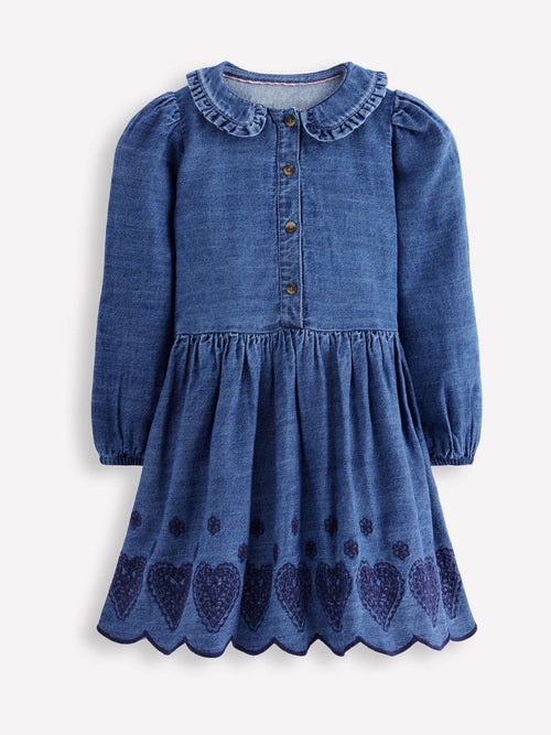 Dsiney Kidz - Boden Blue Heart Pretty Shirt Dress image 1