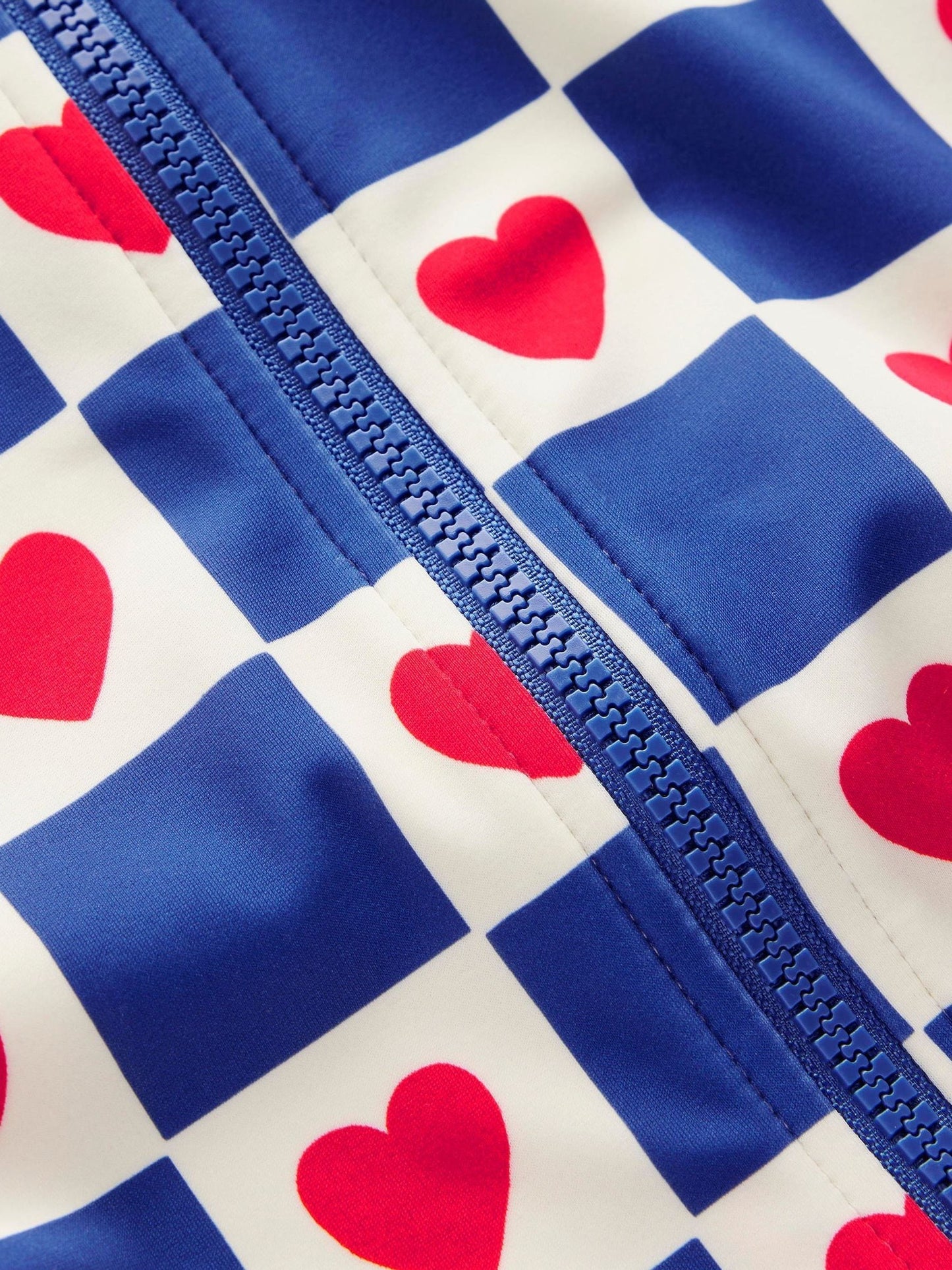 Boden Blue Heart Long Sleeve Swimsuit image 3