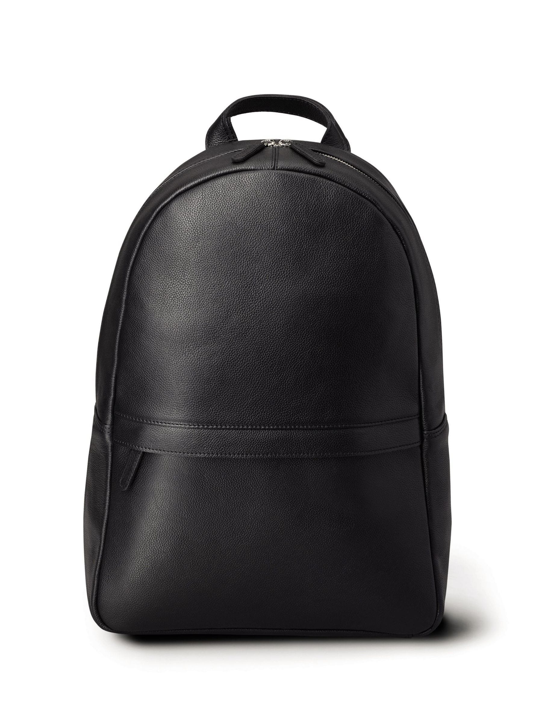 Charles Tyrwhitt Black Grain Leather Backpack image 1