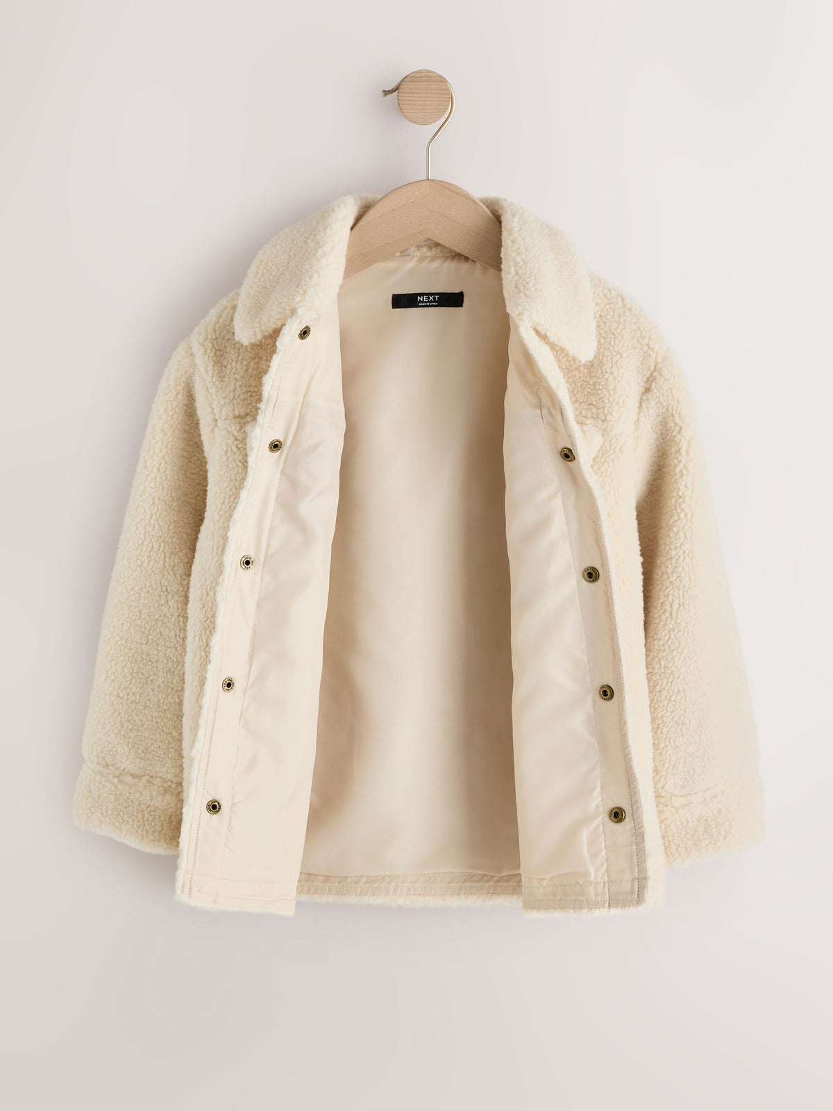 Ecru Borg Fleece Shacket (3-16yrs) - image 7