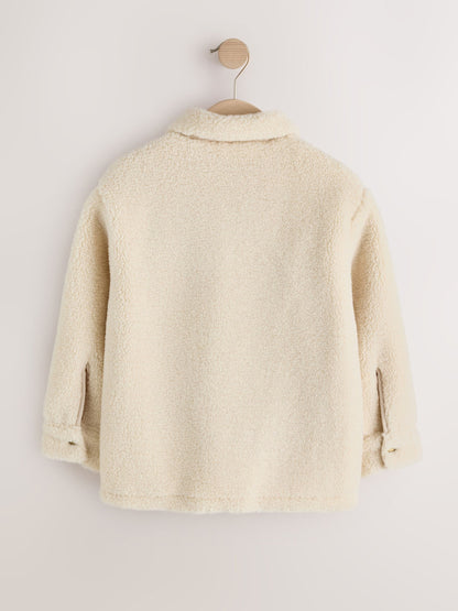 Ecru Borg Fleece Shacket (3-16yrs) - image 8