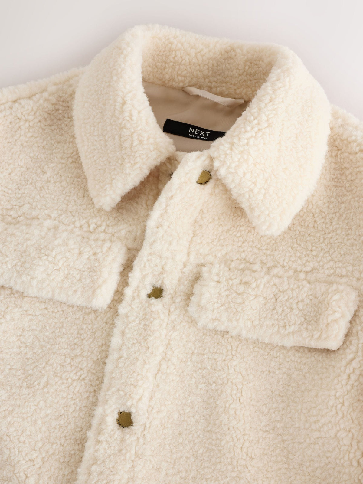 Ecru Borg Fleece Shacket (3-16yrs) - image 9