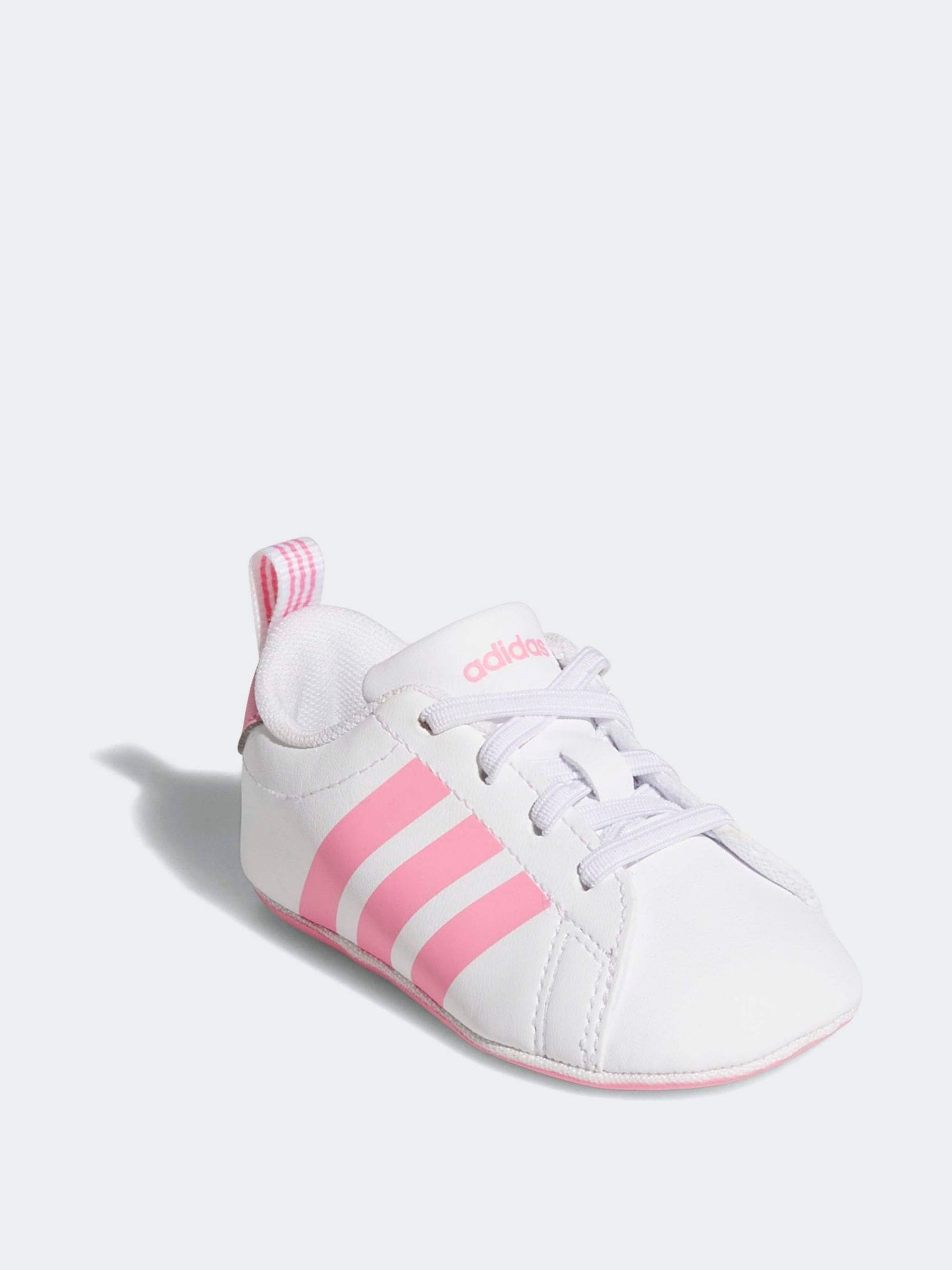 adidas White Grand Court Crib Trainers image 1