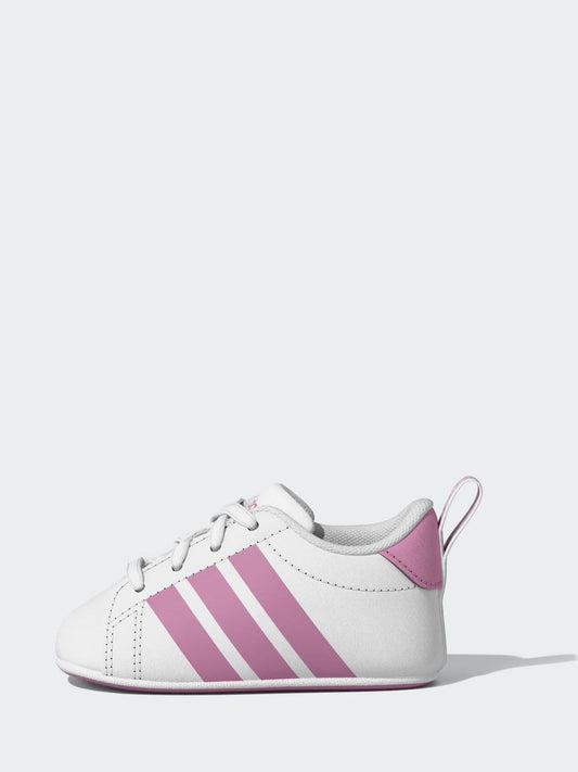adidas White Grand Court Crib Trainers image 1