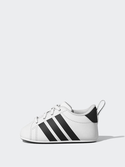 adidas White Grand Court Crib Trainers image 1