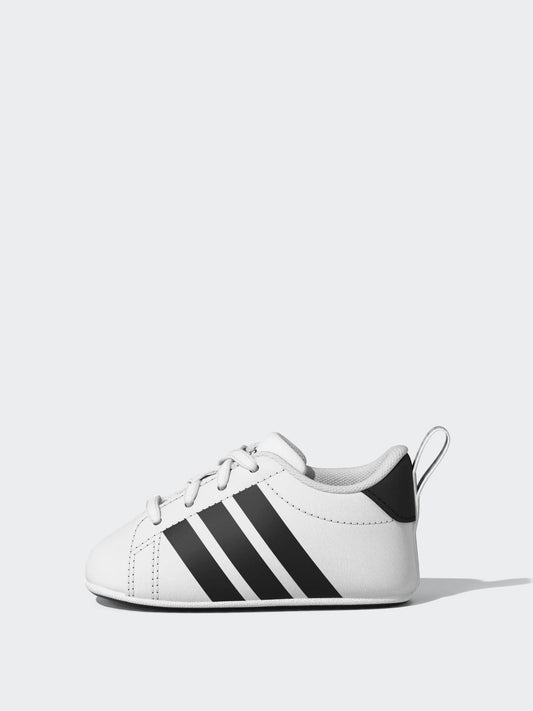 adidas White Grand Court Crib Trainers image 1