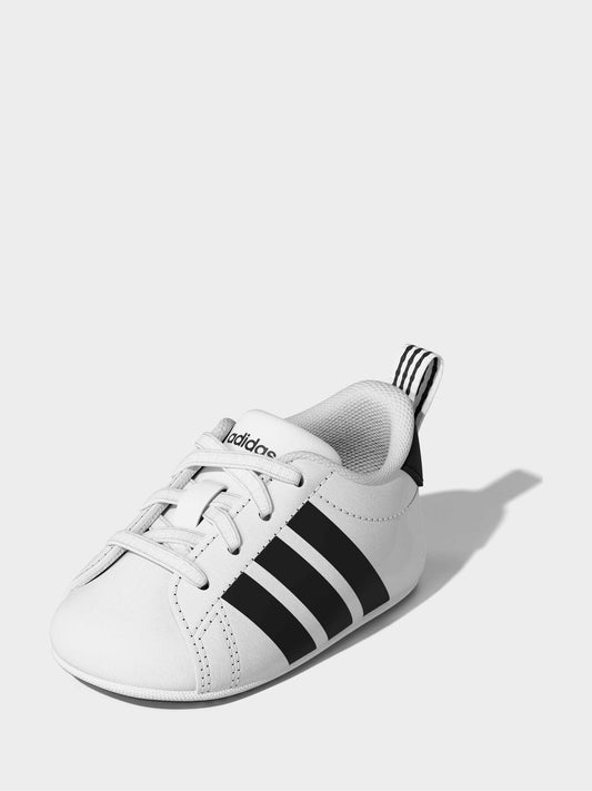 adidas White Grand Court Crib Trainers image 2