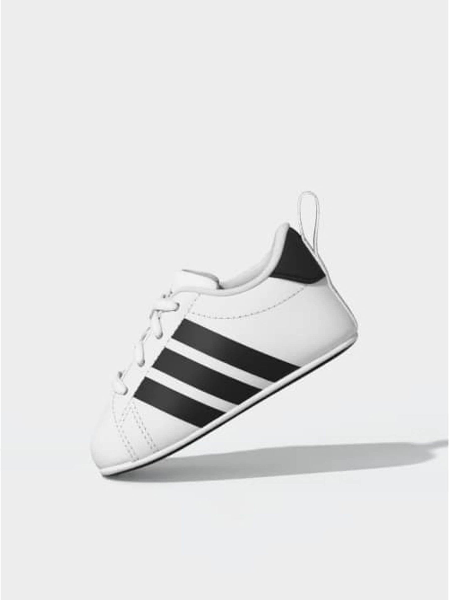 adidas White Grand Court Crib Trainers image 3