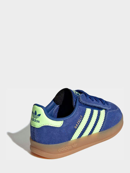 Dsiney Kidz - adidas Originals Blue Gazelle Indoor Trainers image 4
