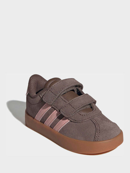 adidas Brown/Pink VL Court 3.0 Hook and Loop Infant Trainers image 3