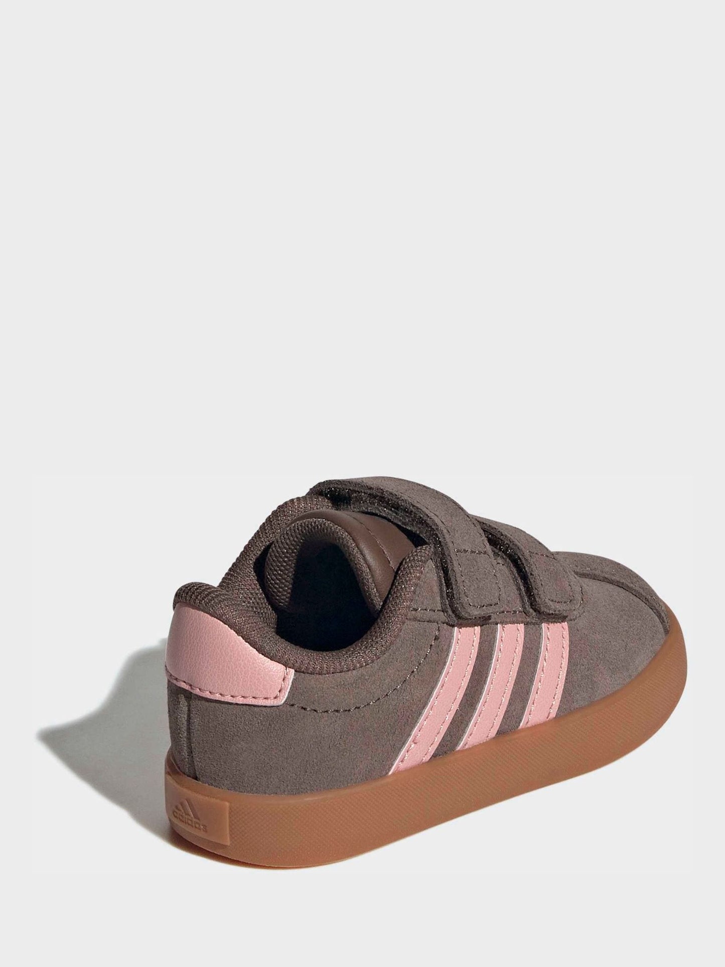 adidas Brown/Pink VL Court 3.0 Hook and Loop Infant Trainers image 4