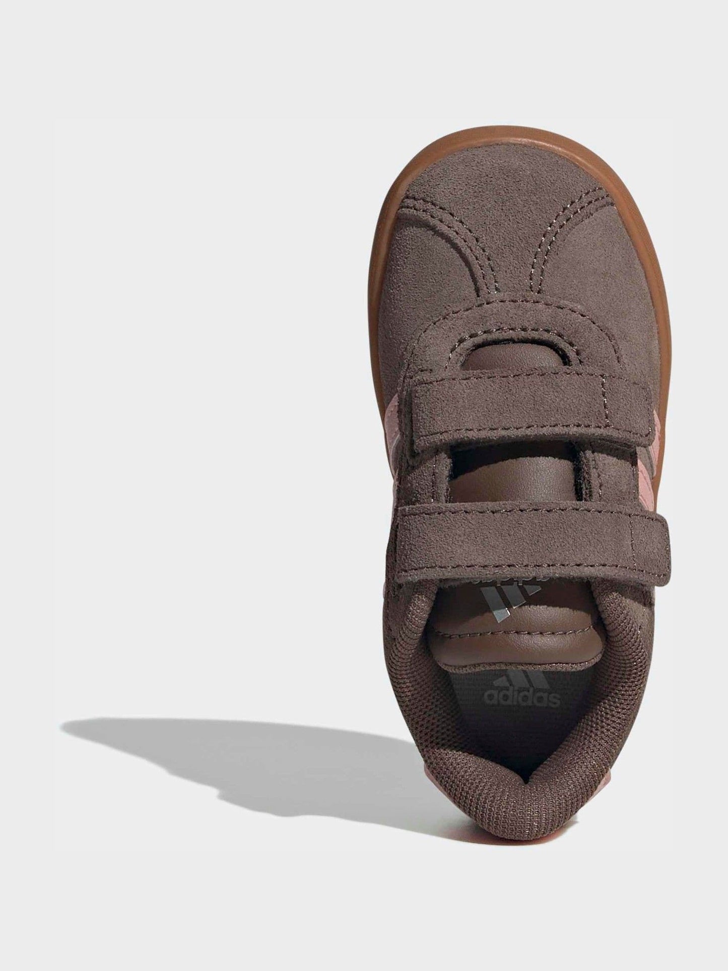 adidas Brown/Pink VL Court 3.0 Hook and Loop Infant Trainers image 6