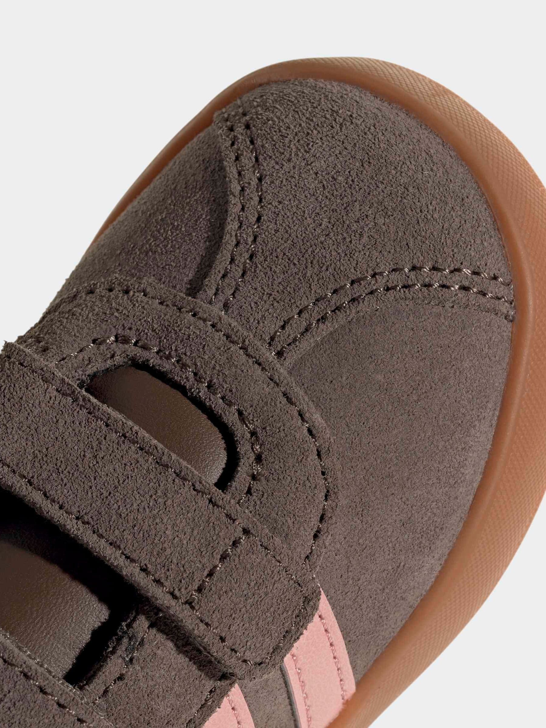 adidas Brown/Pink VL Court 3.0 Hook and Loop Infant Trainers image 8