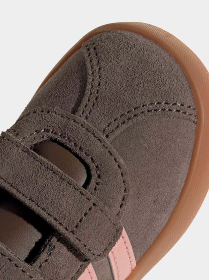 adidas Brown/Pink VL Court 3.0 Hook and Loop Infant Trainers image 8