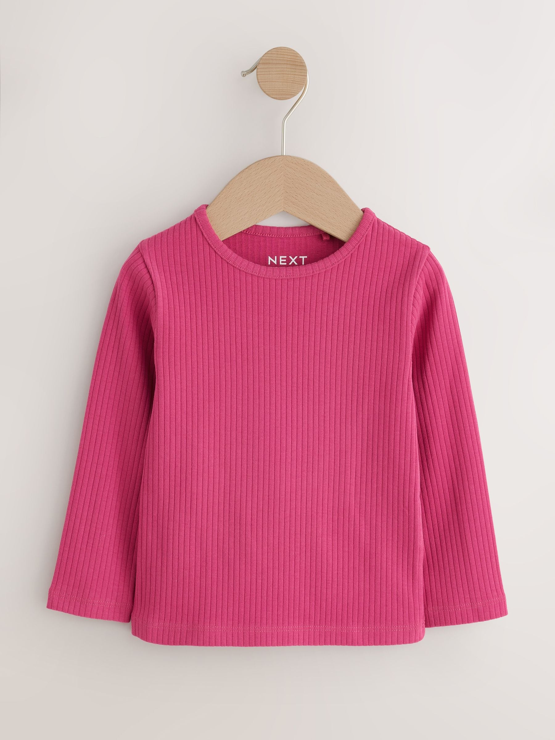 Dsiney Kidz - Purple/Green Long Sleeve Ribbed Tops 5 Pack (3mths-7yrs) image 4