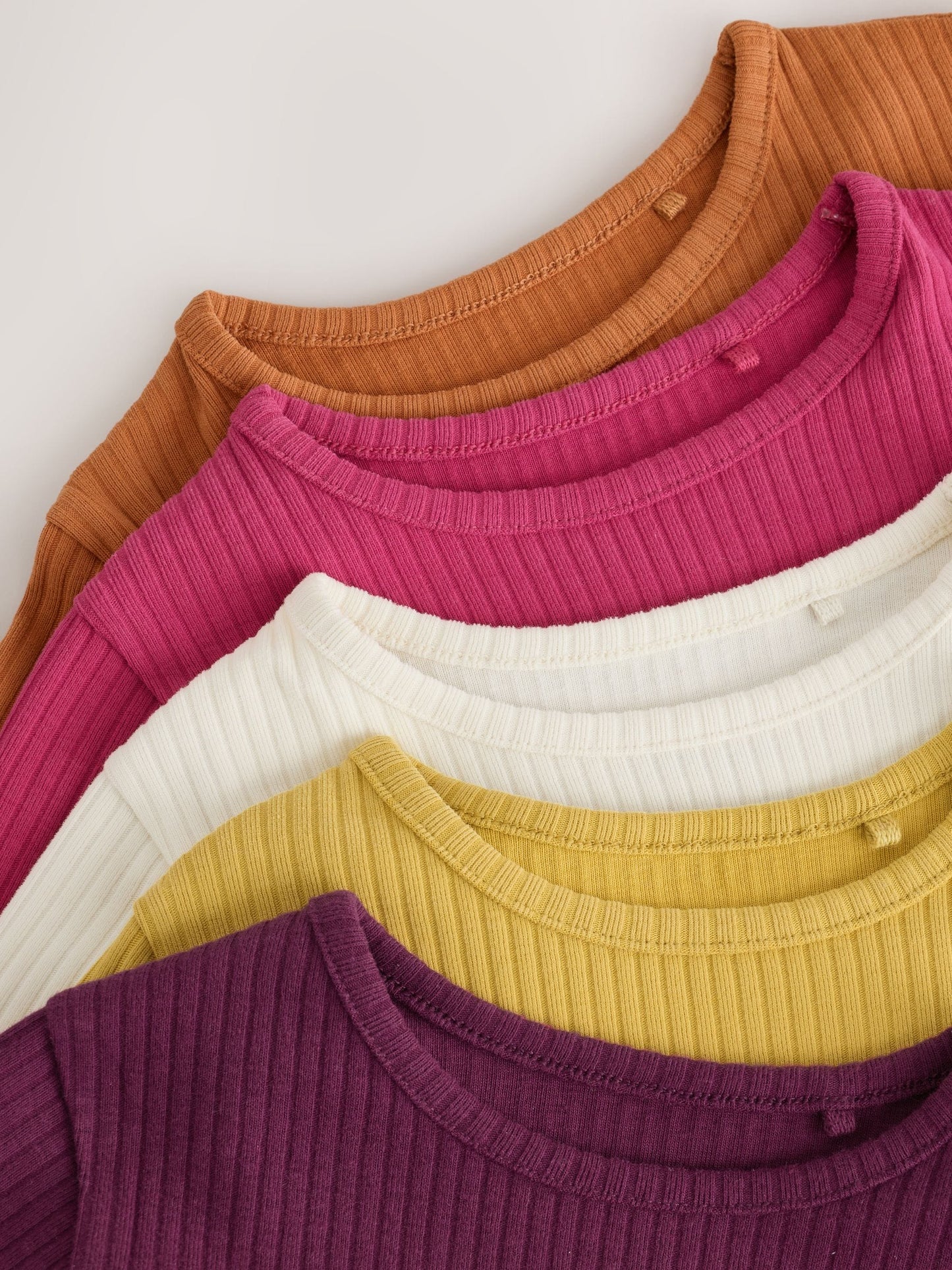 Dsiney Kidz - Purple/Green Long Sleeve Ribbed Tops 5 Pack (3mths-7yrs) image 8