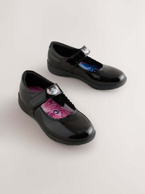 Black Lilo & Stitch Mary Jane Patent School Shoes image 1