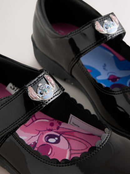 Black Lilo & Stitch Mary Jane Patent School Shoes image 3