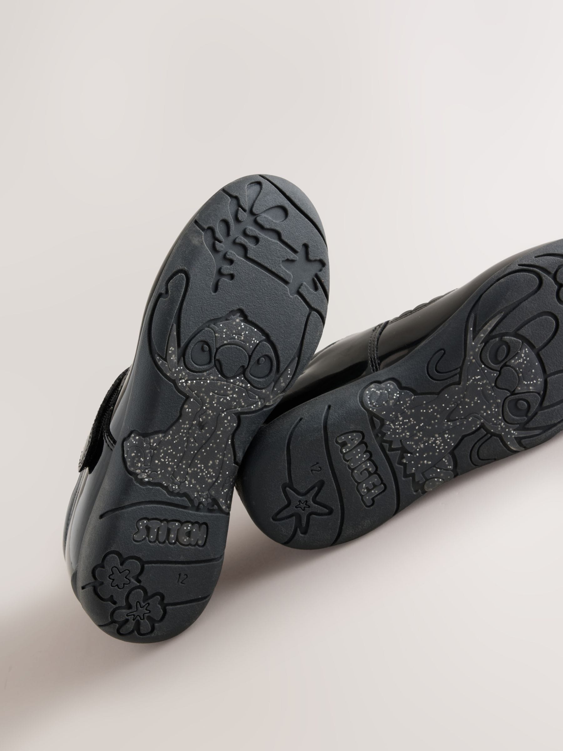 Black Lilo & Stitch Mary Jane Patent School Shoes image 5