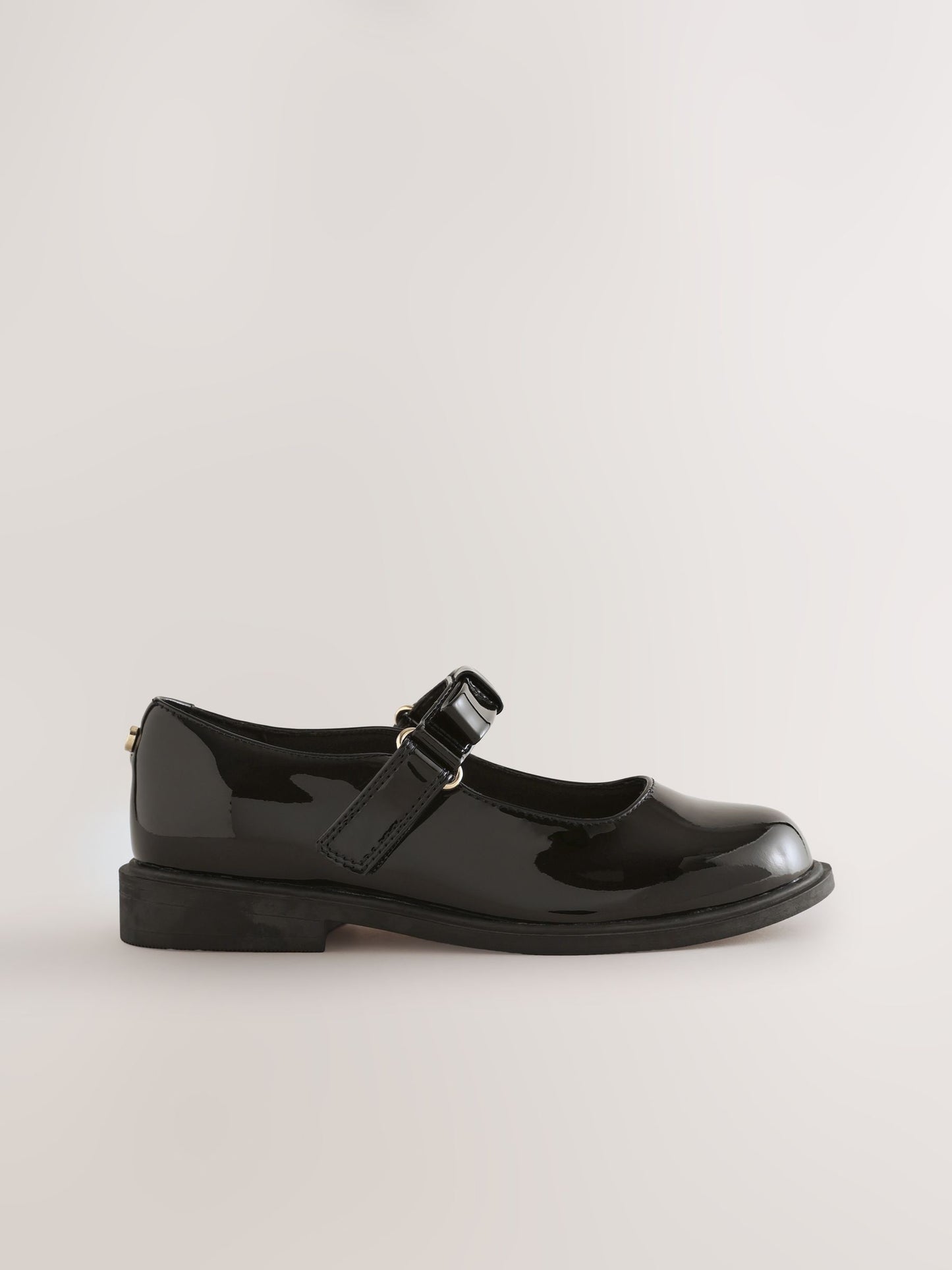 Black Patent Interchangable Strap Mary Jane School Shoes image 3
