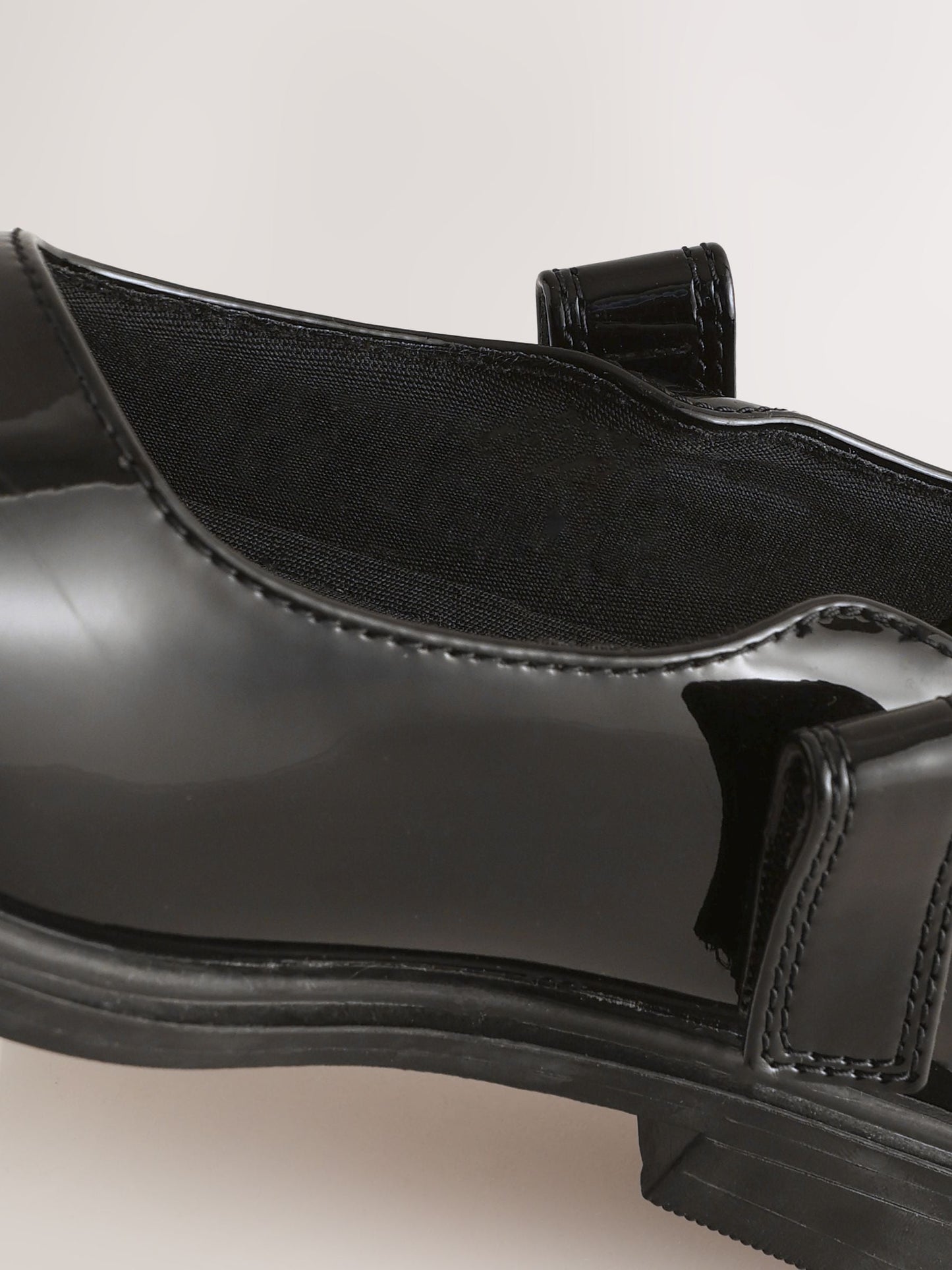 Black Patent Interchangable Strap Mary Jane School Shoes image 9