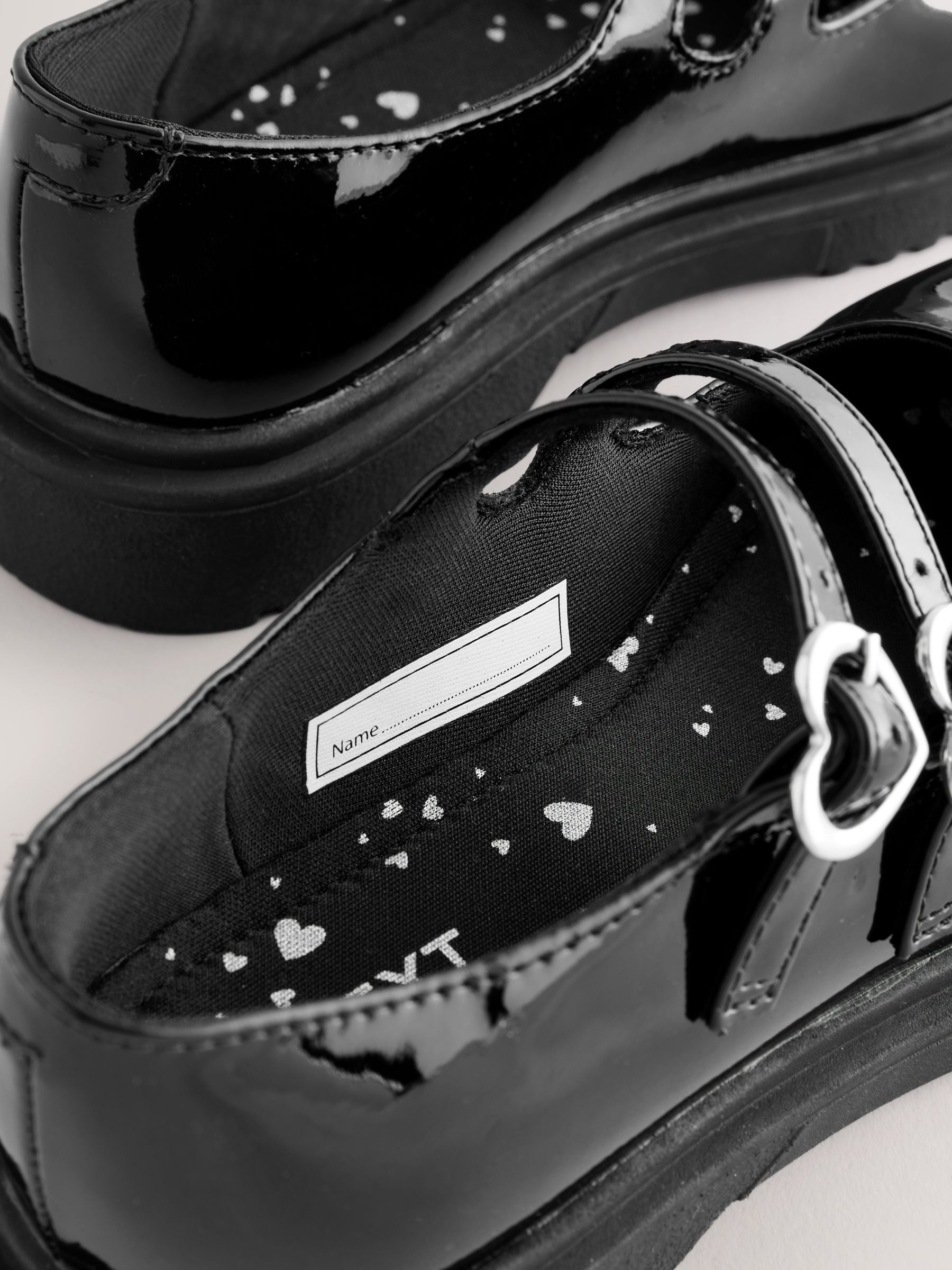 Black Patent School Chunky Double Buckle Mary Jane Shoes image 4