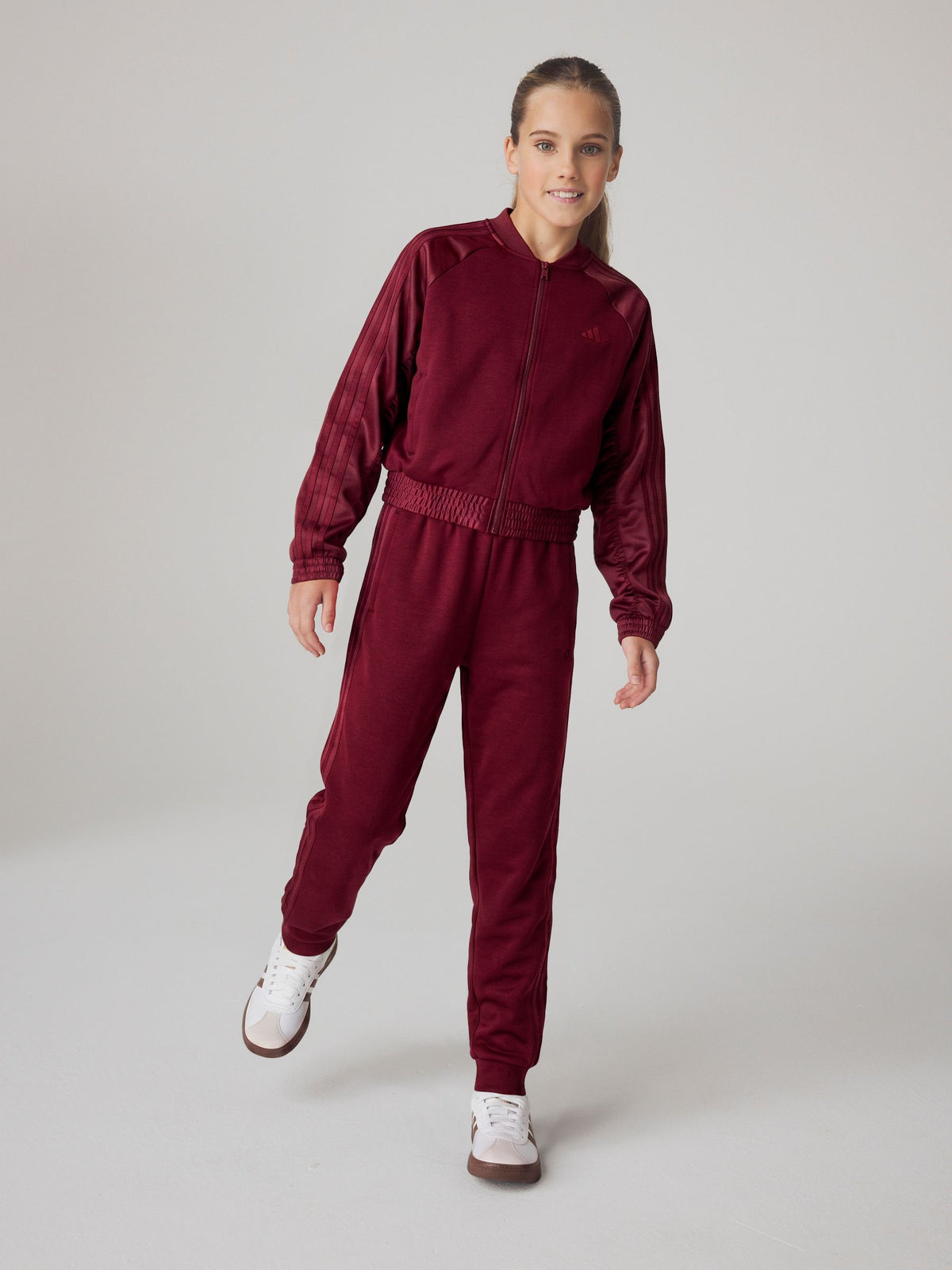 adidas Burgundy Red Satin Tracksuit - image 1