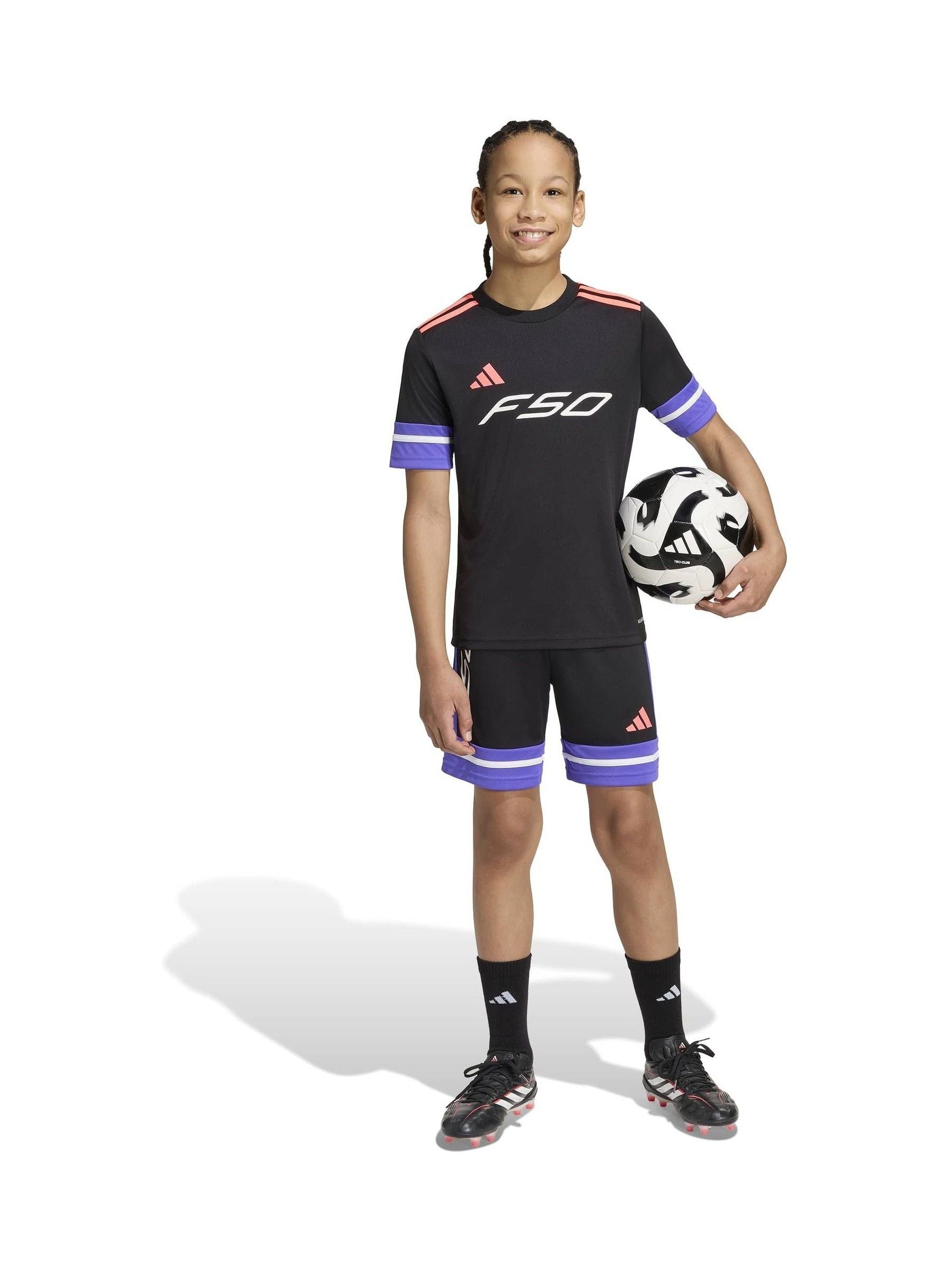 Dsiney Kidz - adidas Black Kids F50 Short Sleeve Shirt image 3