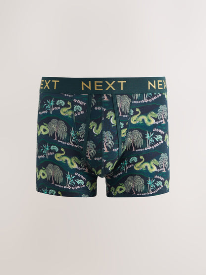 Dsiney Kidz - Blue/Green A-Front Cotton Rich Boxers 5 Pack image 3