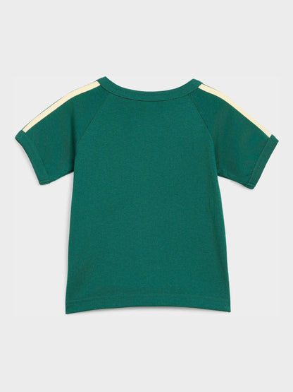Dsiney Kidz - adidas Originals Green 3-Stripe Top & Short Set image 3