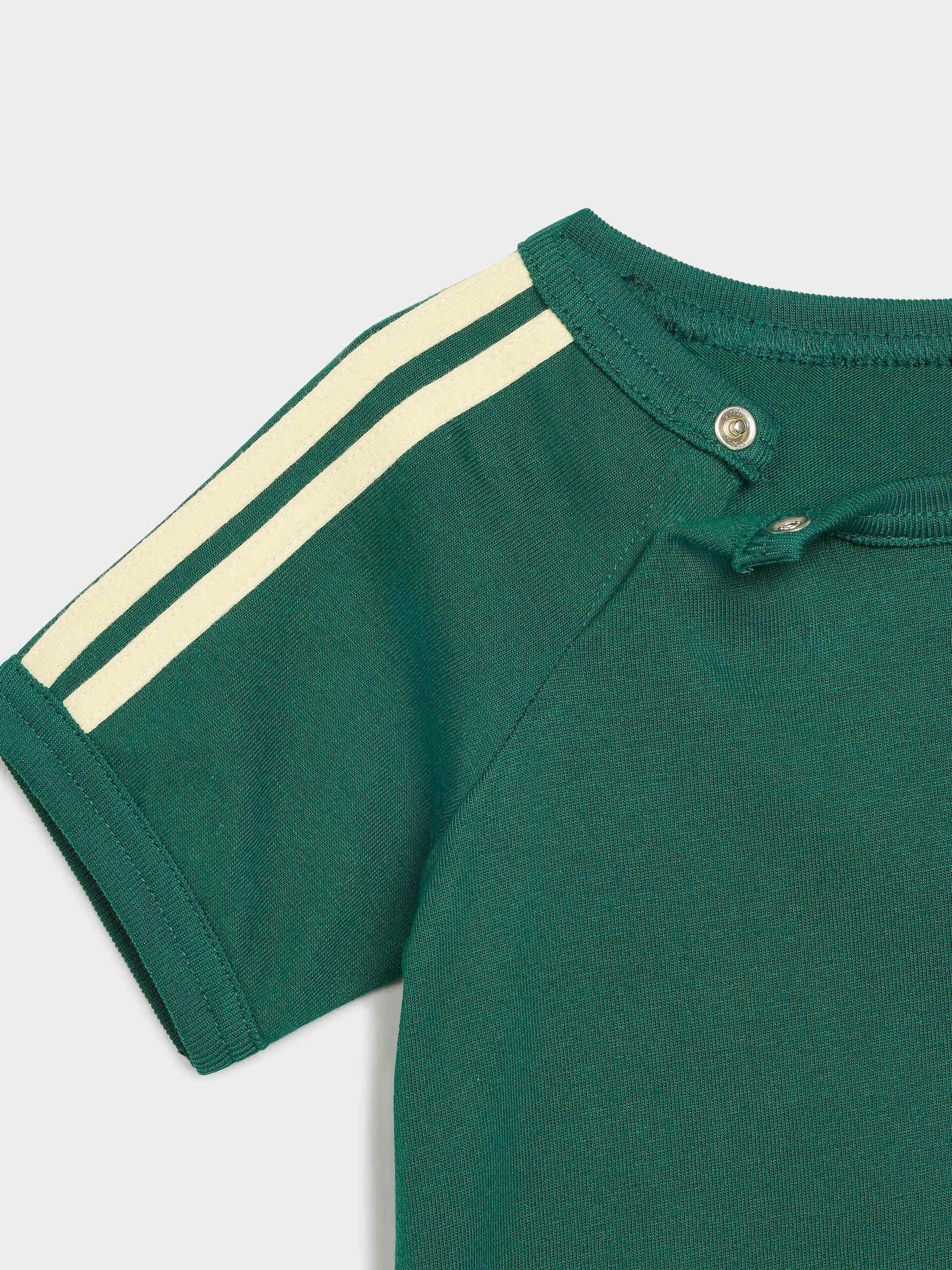 Dsiney Kidz - adidas Originals Green 3-Stripe Top & Short Set image 4