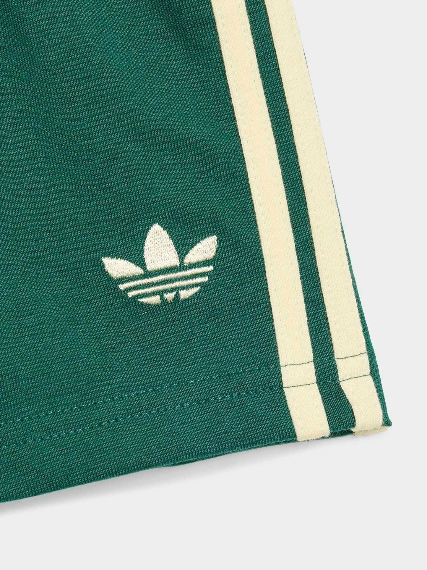 Dsiney Kidz - adidas Originals Green 3-Stripe Top & Short Set image 6