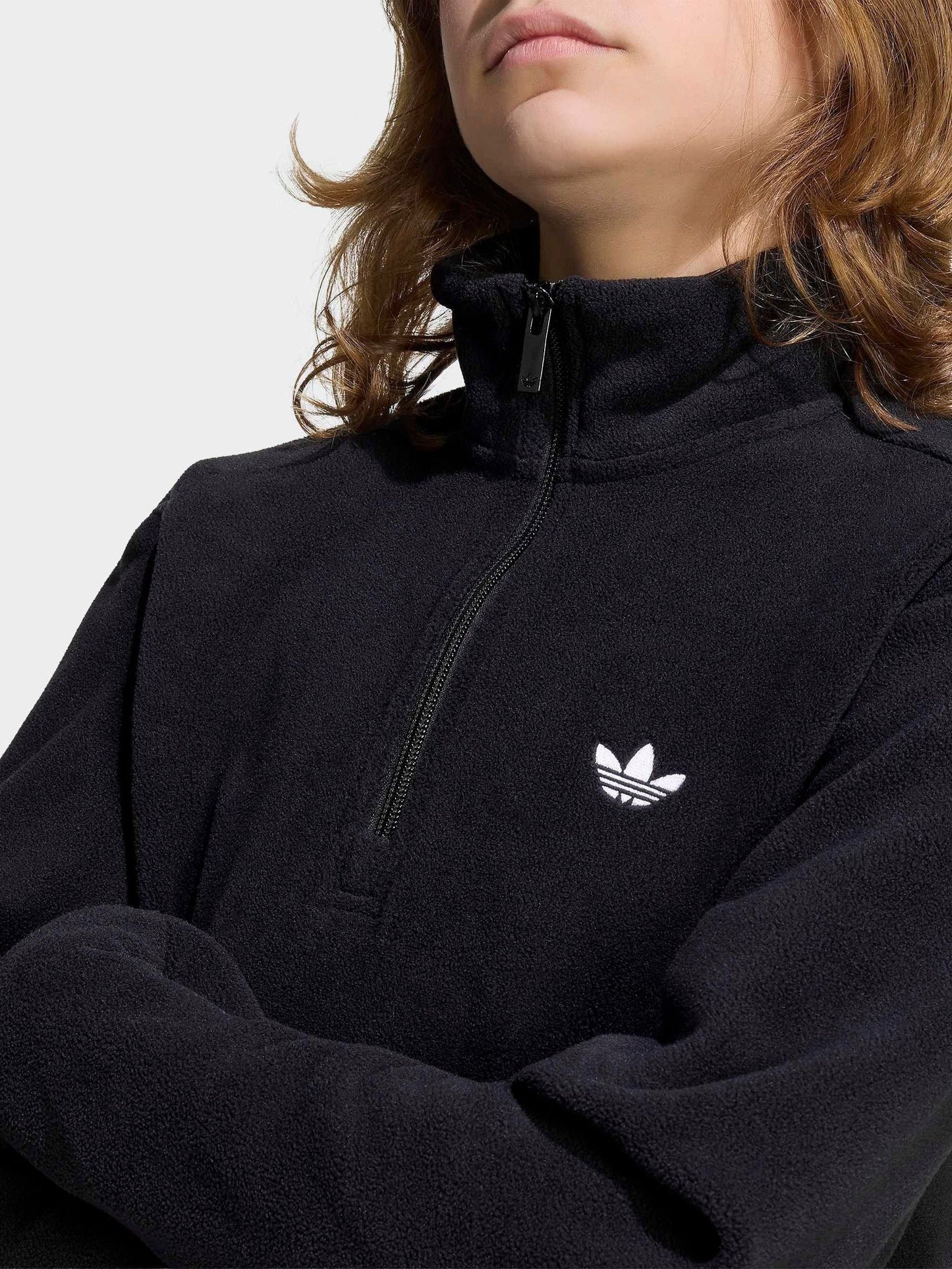 Dsiney Kidz - adidas Originals Black Half Zip Fleece image 5