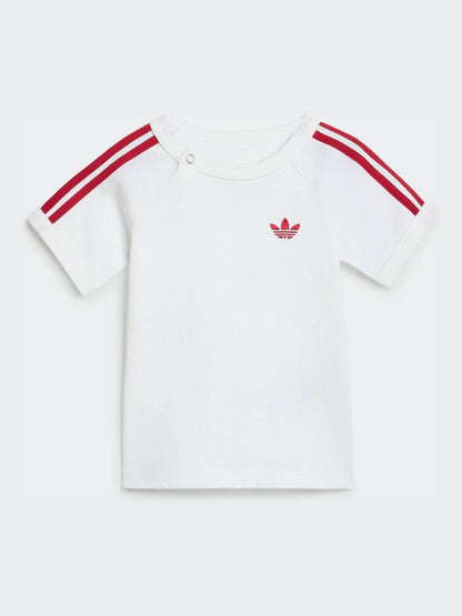 Dsiney Kidz - adidas Originals White 3-Stripe Top & Short Set image 2