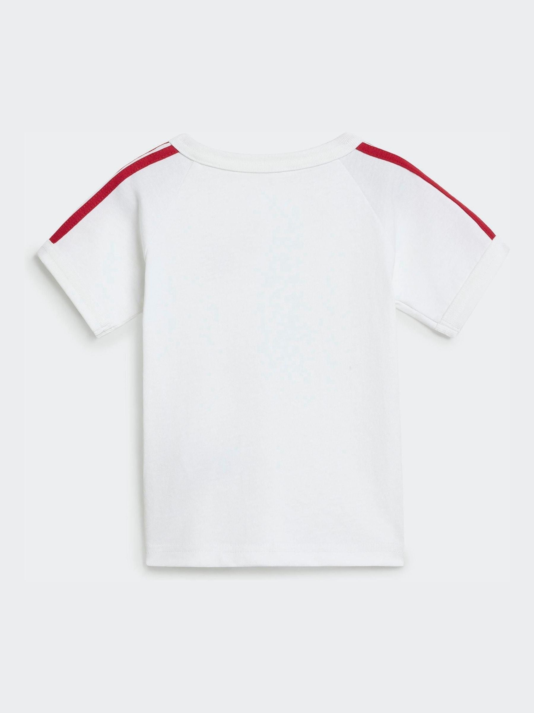 Dsiney Kidz - adidas Originals White 3-Stripe Top & Short Set image 3