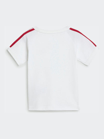 Dsiney Kidz - adidas Originals White 3-Stripe Top & Short Set image 3