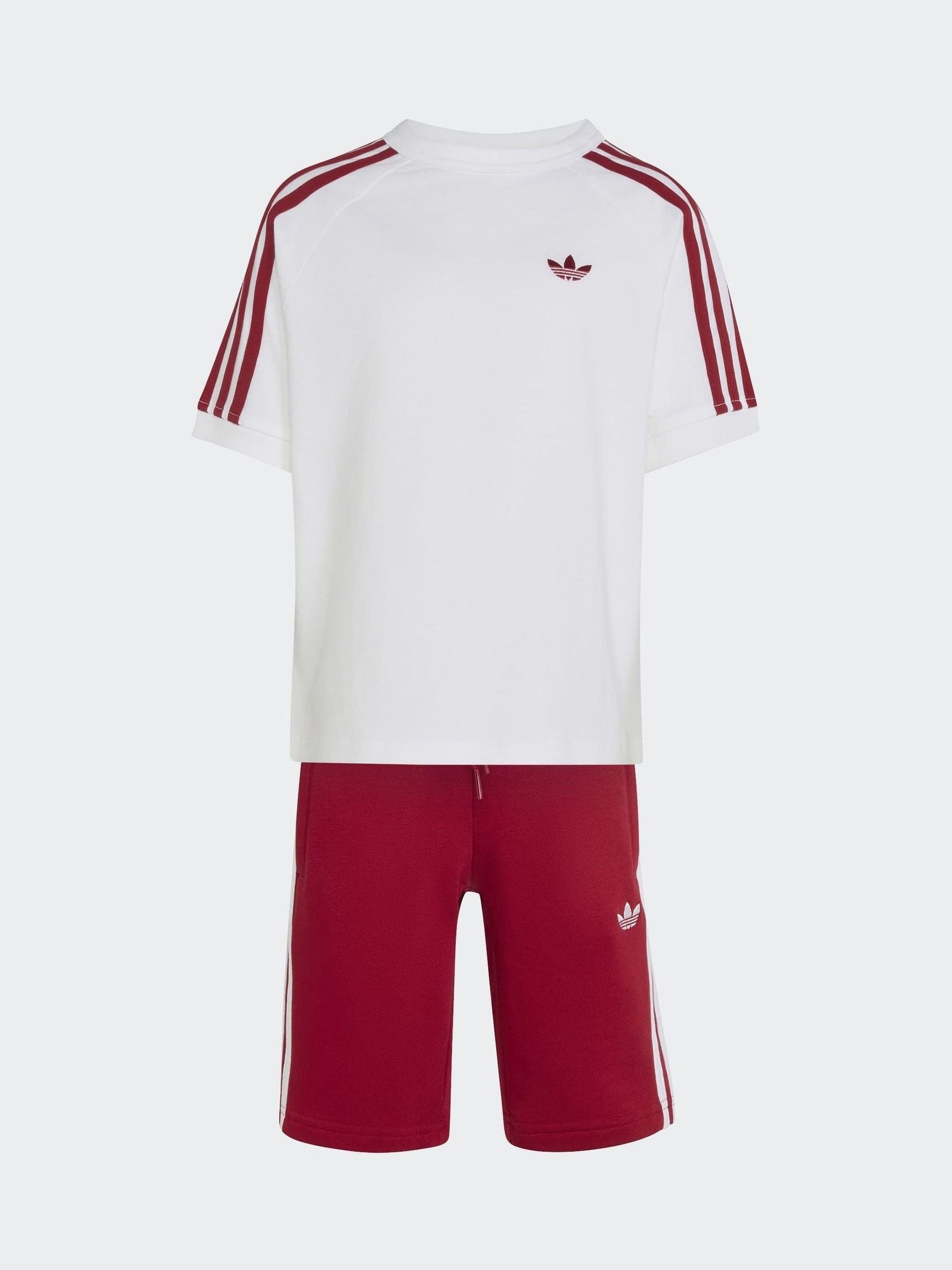 Dsiney Kidz - adidas Originals White 3 Stripe Top & Shorts Set image 1