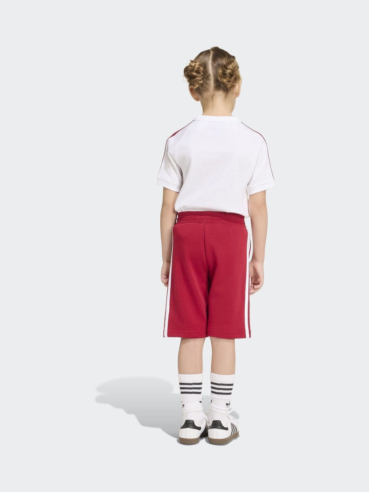 Dsiney Kidz - adidas Originals White 3 Stripe Top & Shorts Set image 3