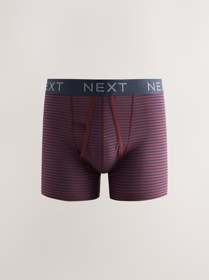 Dsiney Kidz - Burgundy Red Stripe Marl 5 Pack A Front Cotton Rich Boxers image 5