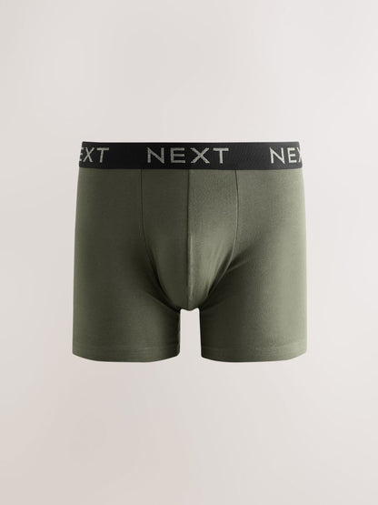 Dsiney Kidz - Green/Grey Stripe Marl 5 Pack Cotton Rich Trunk Boxers image 4