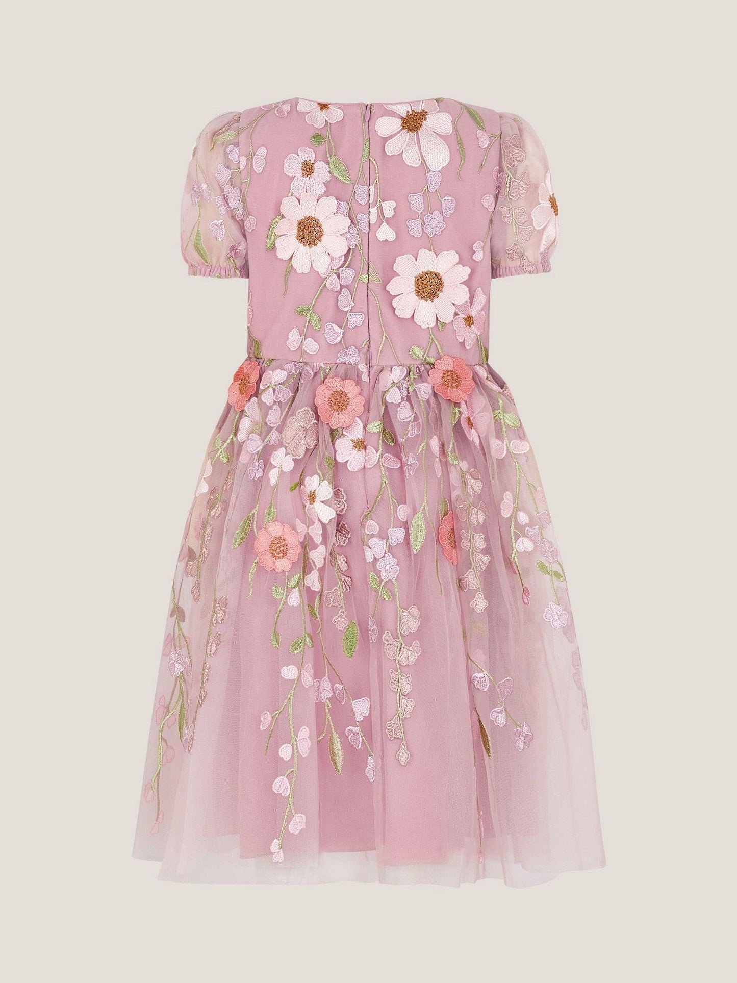Monsoon Pink Minnie Floral Appliqué Party Dress image 3