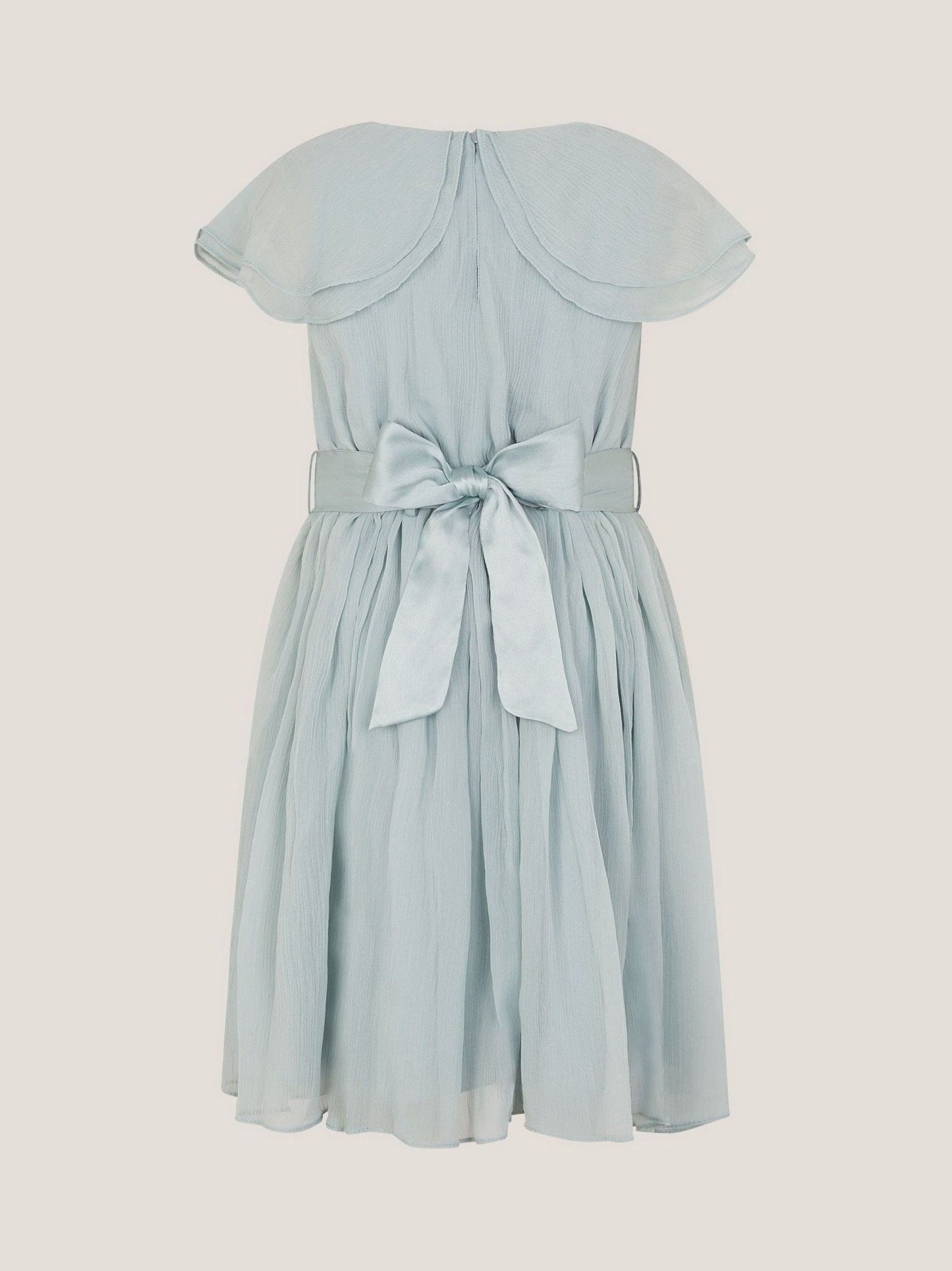 Monsoon Sage Green Ava Cape Sleeve Chiffon Bridesmaid Dress image 3