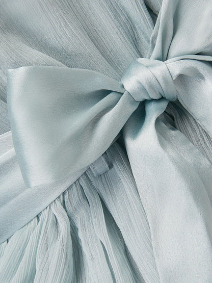 Monsoon Sage Green Ava Cape Sleeve Chiffon Bridesmaid Dress image 4