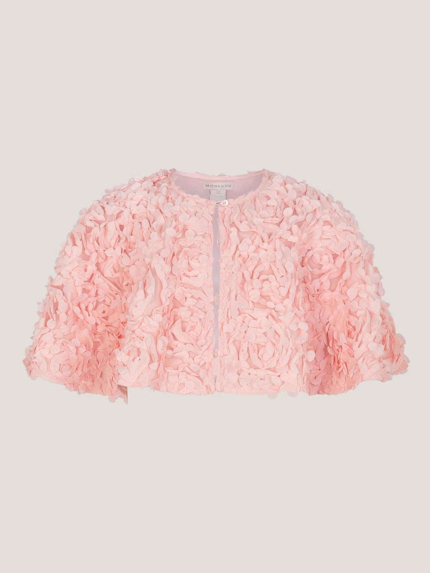 Monsoon Pink Rose Appliqué Cape image 2