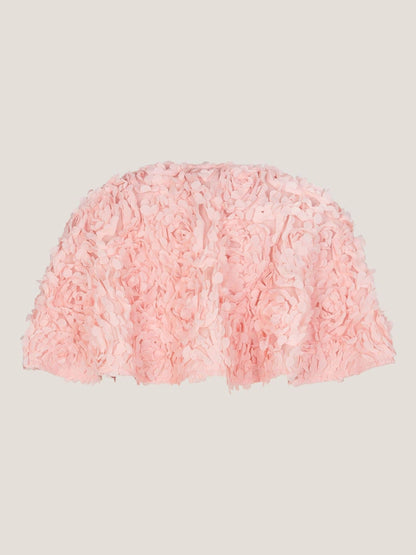 Monsoon Pink Rose Appliqué Cape image 3