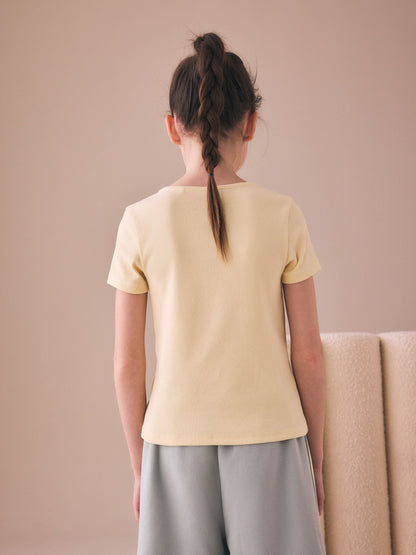Dsiney Kidz - Yellow Short Sleeve Ribbed Cardigan (3-16yrs) image 3