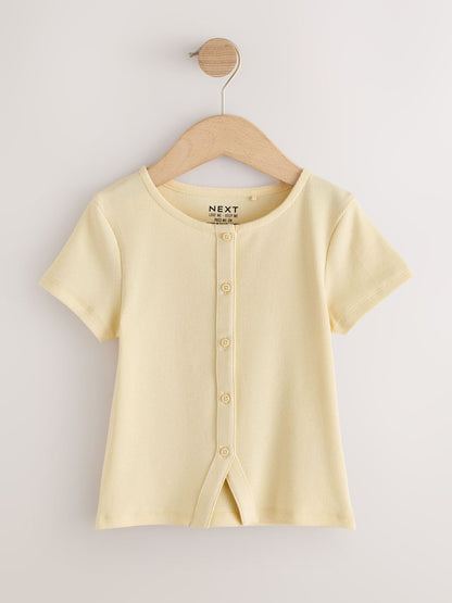 Dsiney Kidz - Yellow Short Sleeve Ribbed Cardigan (3-16yrs) image 5