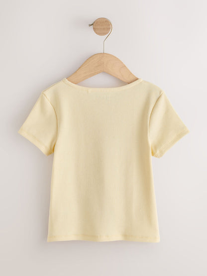 Dsiney Kidz - Yellow Short Sleeve Ribbed Cardigan (3-16yrs) image 6