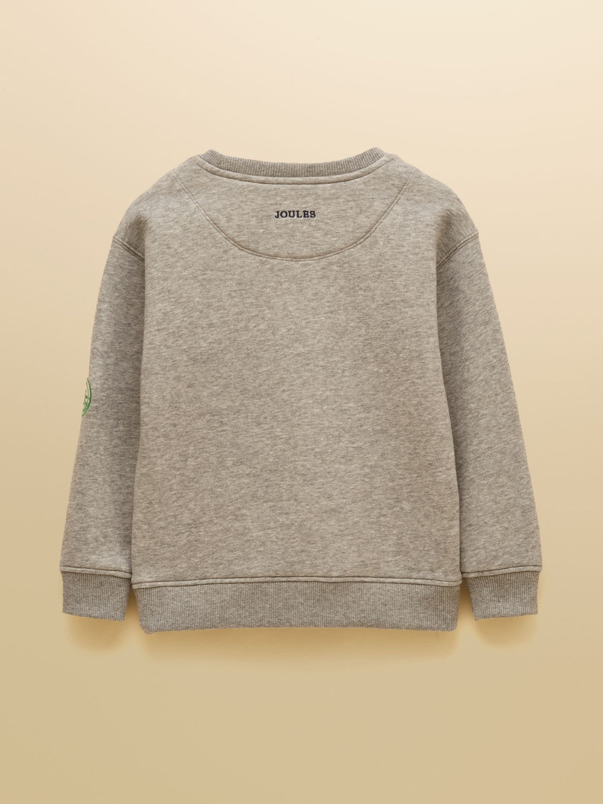 Joules Boys' Jasper Grey Marl Crew Badge Sweatshirt - image 4