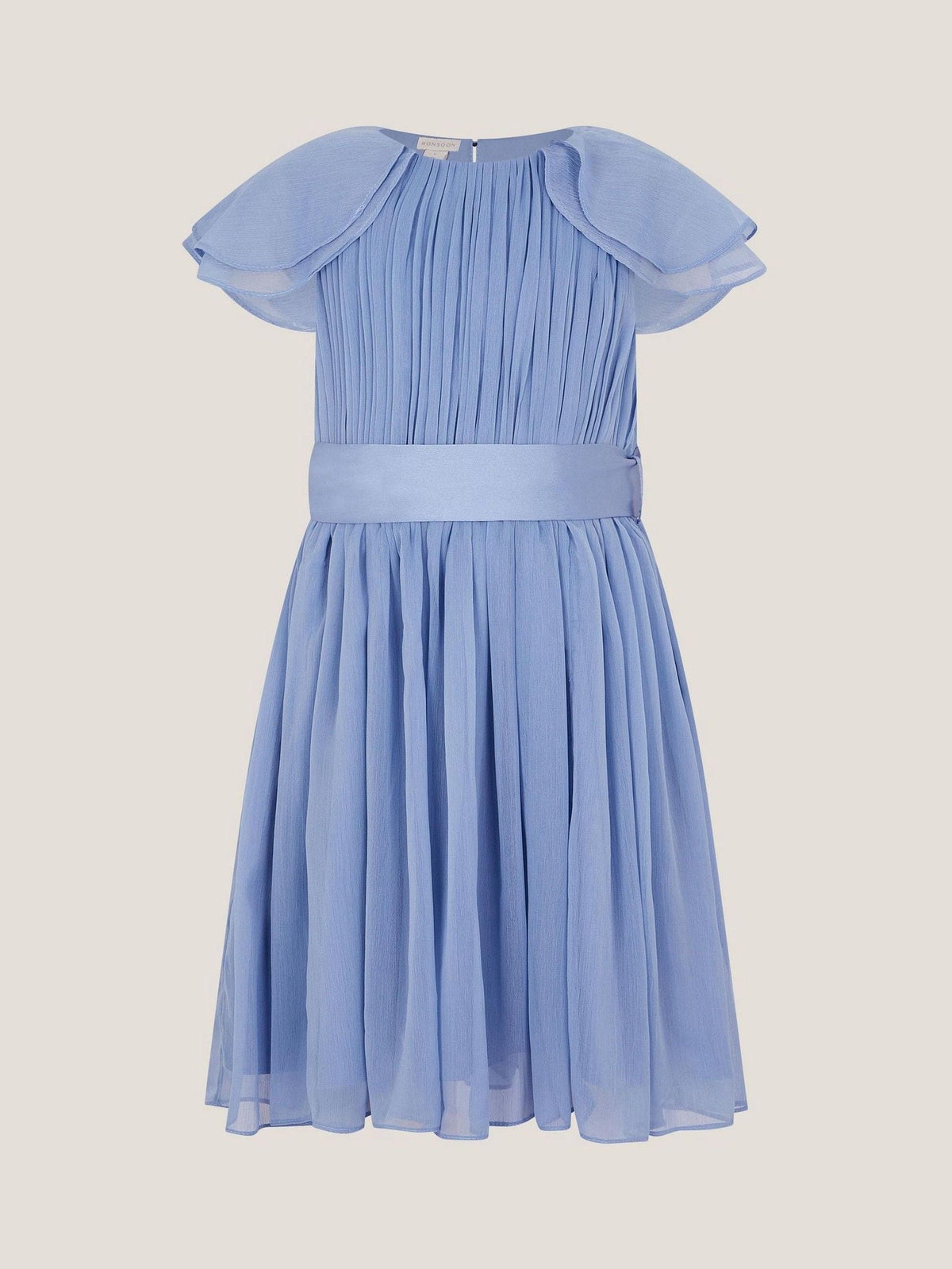Dsiney Kidz - Monsoon Blue Ava Cape Sleeve Chiffon Bridesmaid Dress image 2